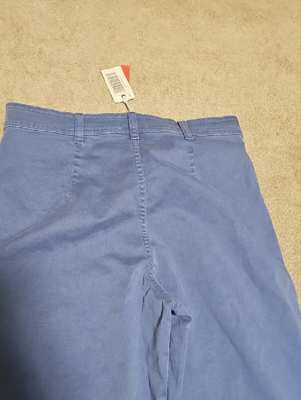 Marine Layer Bridget Slim Wide Crop Pants Marlin Blue Stretch Size 8 - Picture 6 of 8